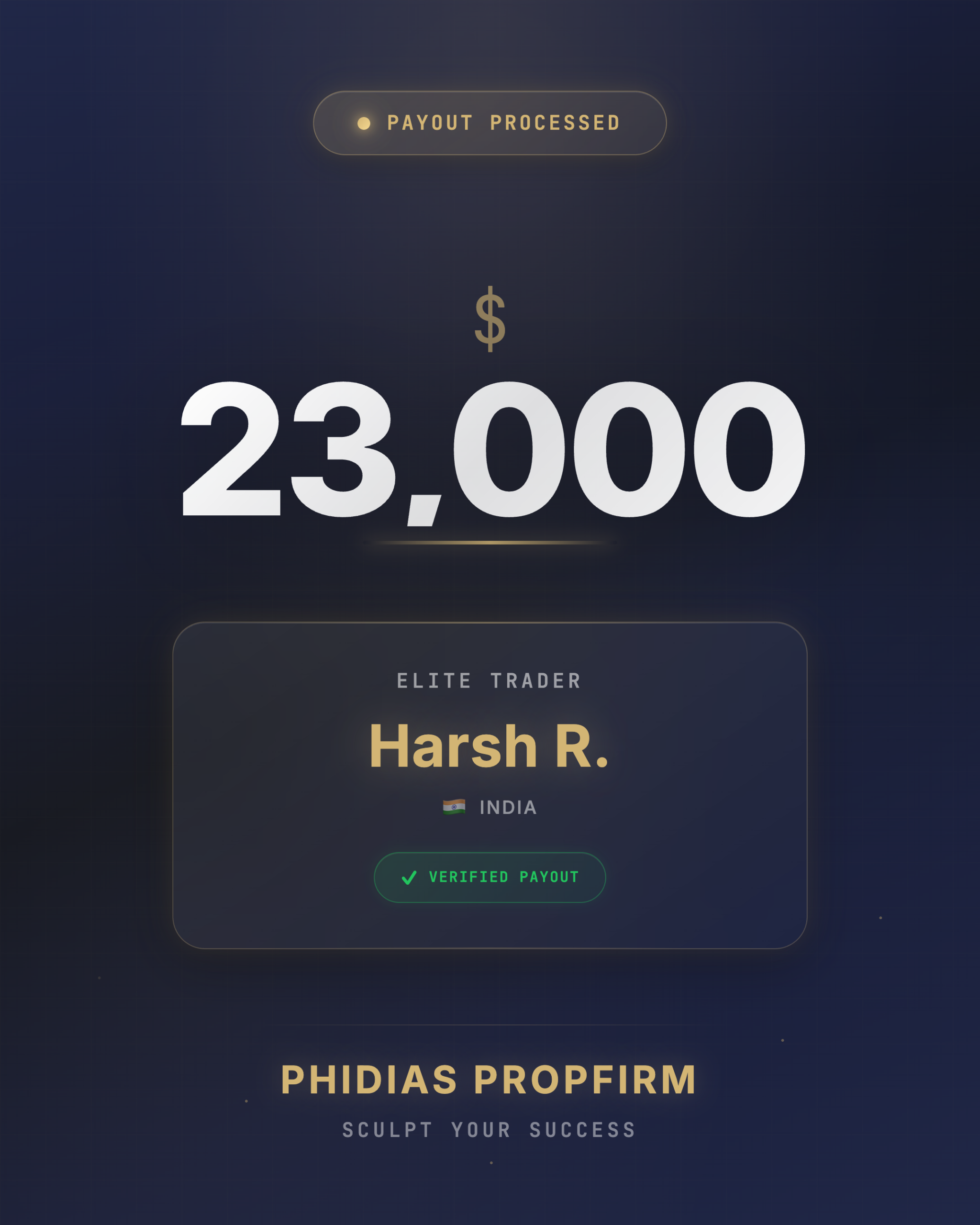 Harsh R. $23,000 Payout