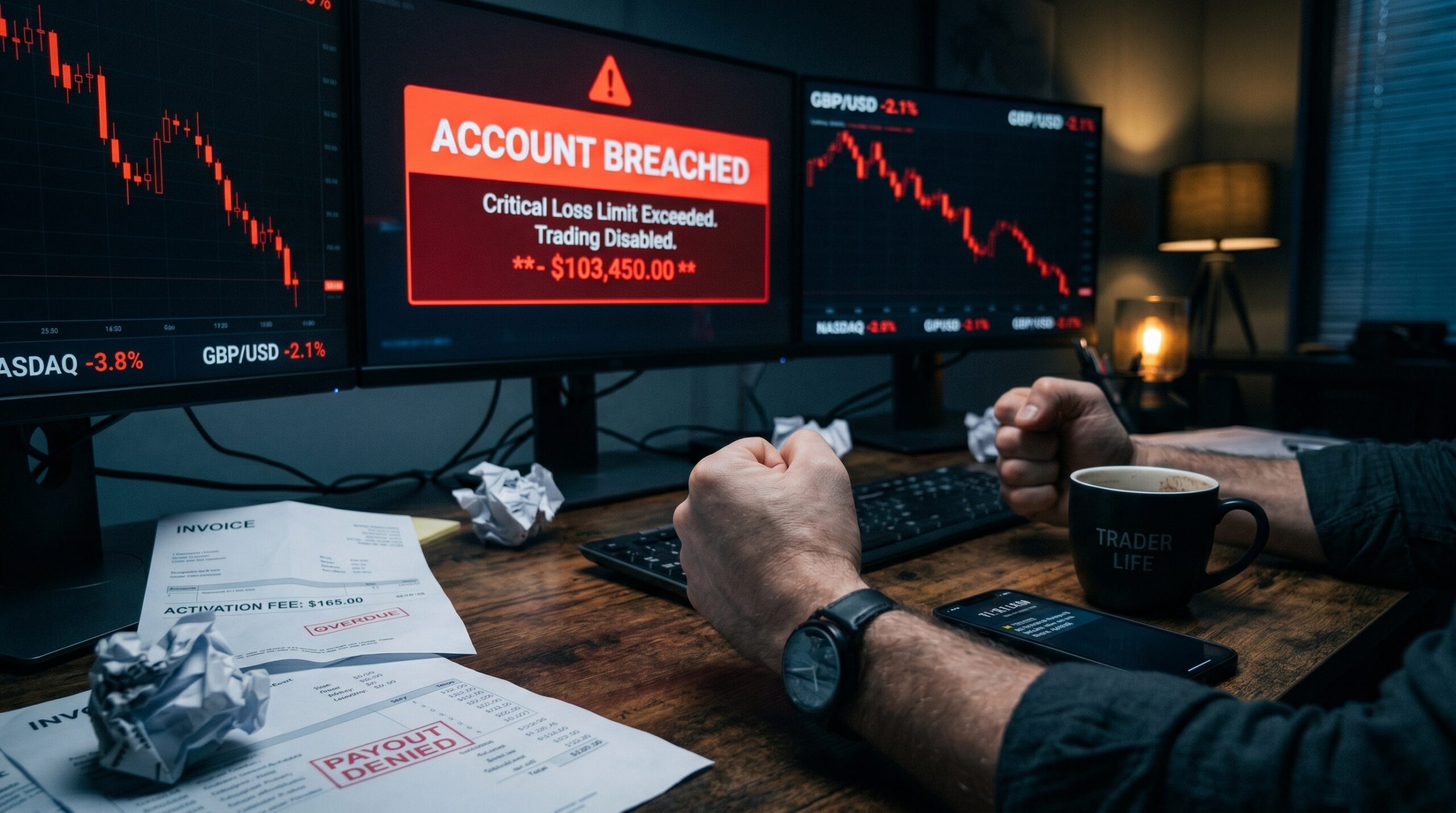 Trader frustrated after account breach and payout denial